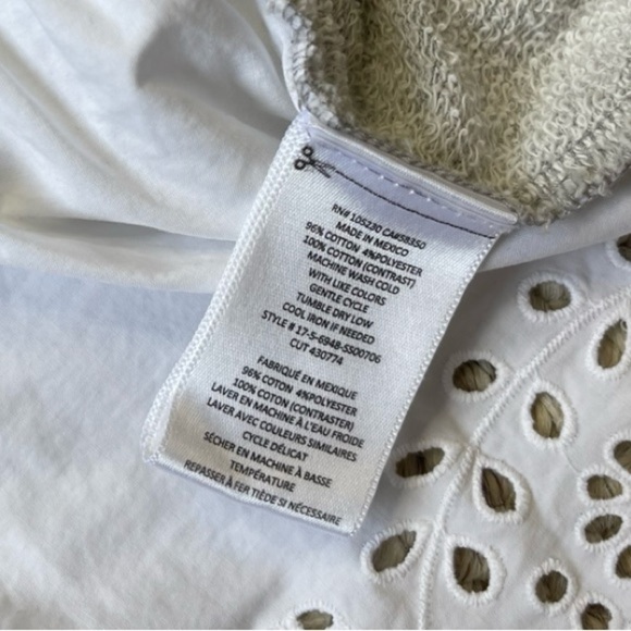 Joie from Revolve - Devra Gray White Sweater, Embroidered Back Detail - Small - Picture 12 of 15